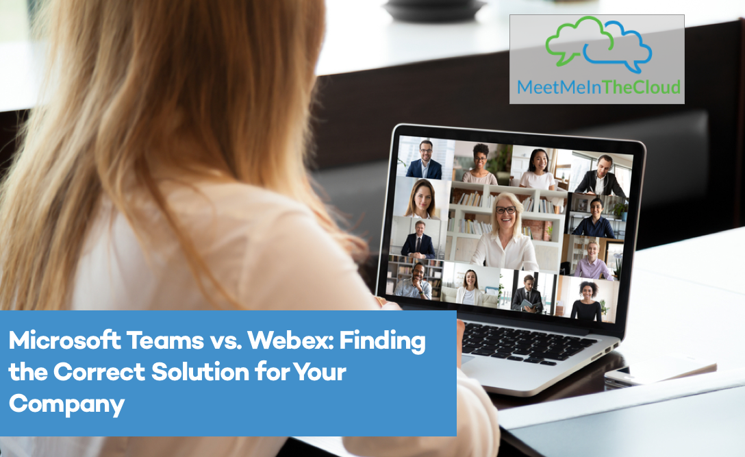 A remote employee uses online collaboration software similar to Microsoft Teams and Webex.